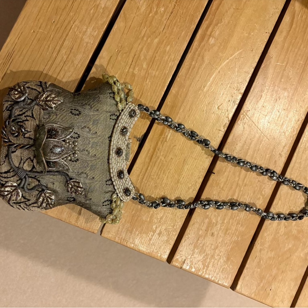 Mary Frances Gold and Silver Clutch